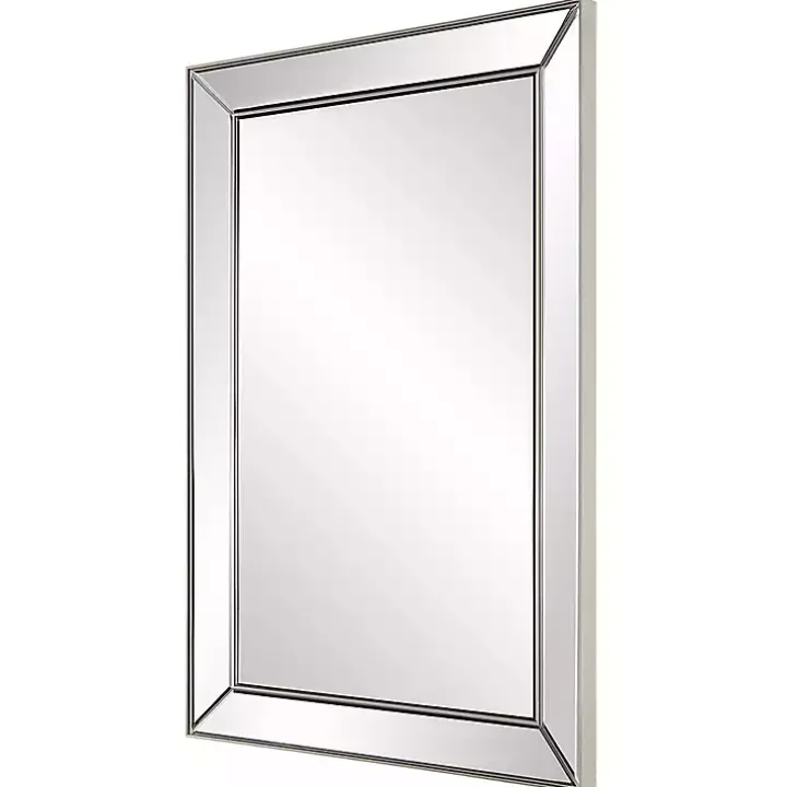 Silver Bevel Rectangle Wall Mirror