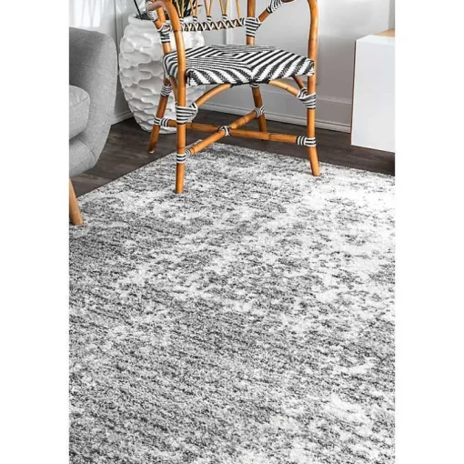 Silver Deena Abstract Area Rug, 7x9