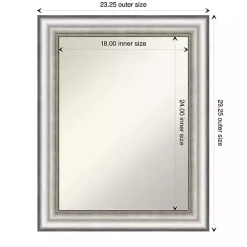 Silver Embossed Frame Wall Mirror