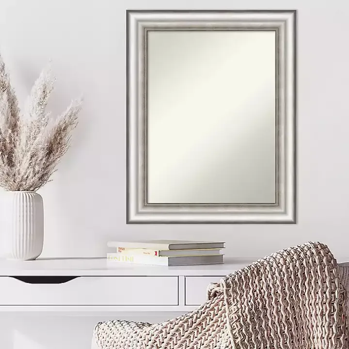 Silver Embossed Frame Wall Mirror