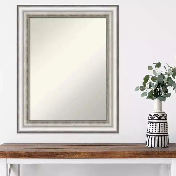 Silver Embossed Frame Wall Mirror