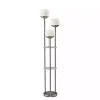 Silver Globe 3-Light Shelf Floor Lamp