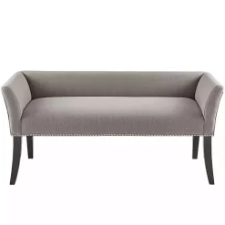 Silver Gray Melinda Accent Bench