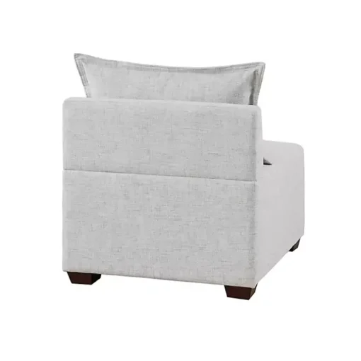 Silver Gray Modular Armless Accent Chair