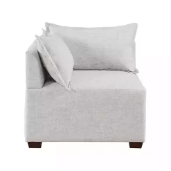 Silver Gray Modular Corner Accent Chair