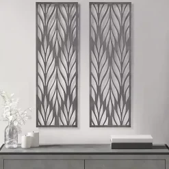 Silver Madison Park Florian Wall Plaques, Set of 2