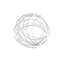 Silver Metal Wire Abstract Wall Plaque