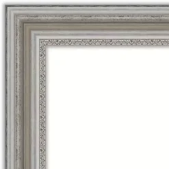 Silver Patina Scallop Framed Mirror, 35x45 in.