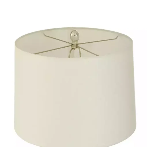 Silver Ribbed Glass Table Lamp