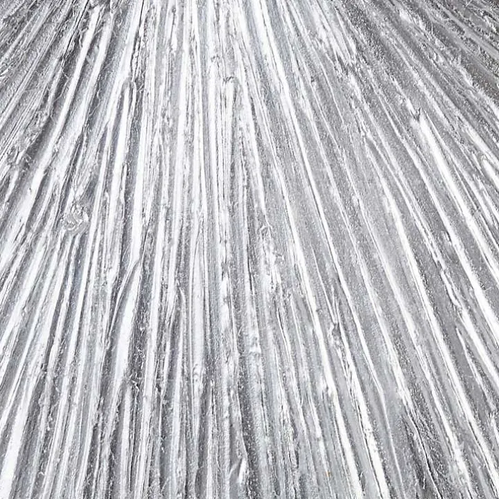 Silver Sunburst Dimensional Resin Wall Art