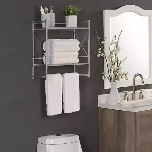 Silver 2-Tier Utility Shelf