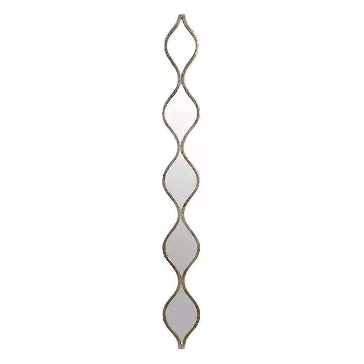 Single Silver Raindrop Panel Mirror, 6.25x58.75