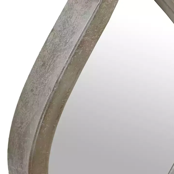 Single Silver Raindrop Panel Mirror, 6.25x58.75