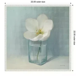 Single White Tulip Framed Canvas Art Print