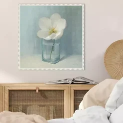 Single White Tulip Framed Canvas Art Print