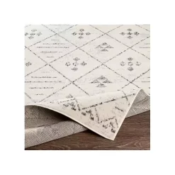 Slate Gray Diamond Print Area Rug, 5x7