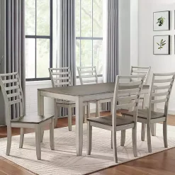 Smoked Honey and Alabaster Dining Chairs, Set of 2