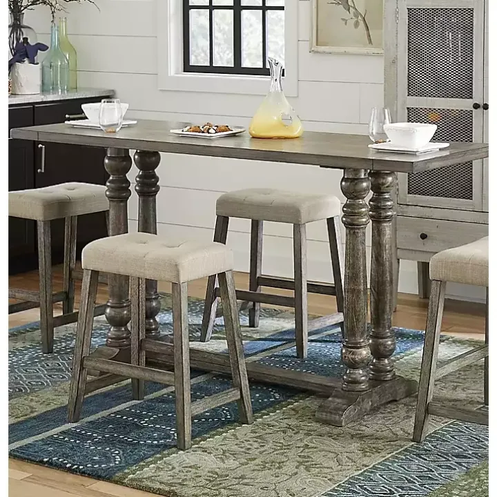 Smokey Oak Wood Chandler Counter Height Table