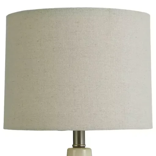 Smooth Ivory Ceramic Table Lamp