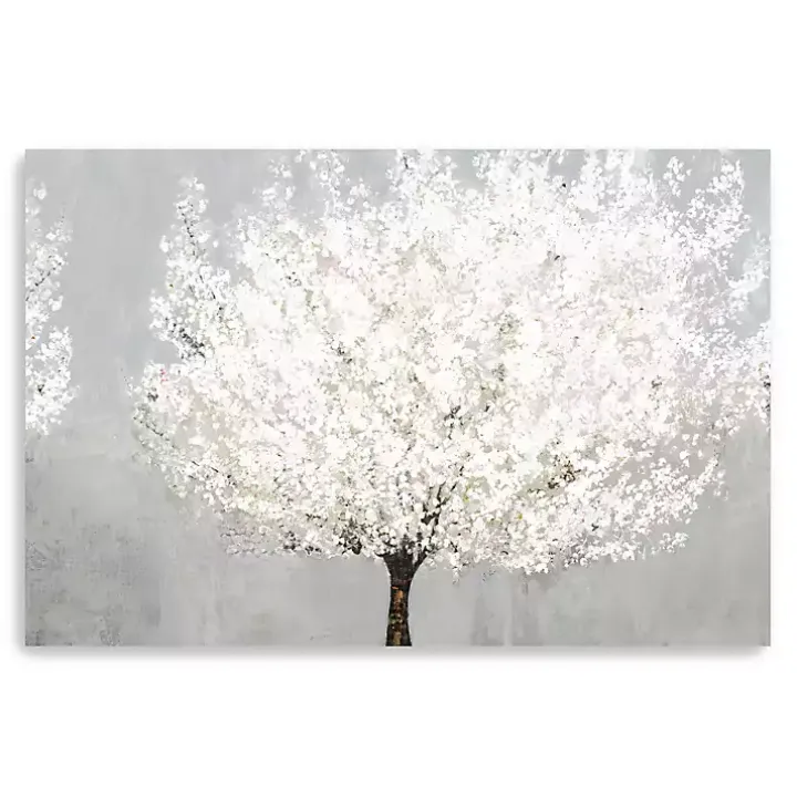 Snow Kissed Blossoms Giclee Canvas Art Print