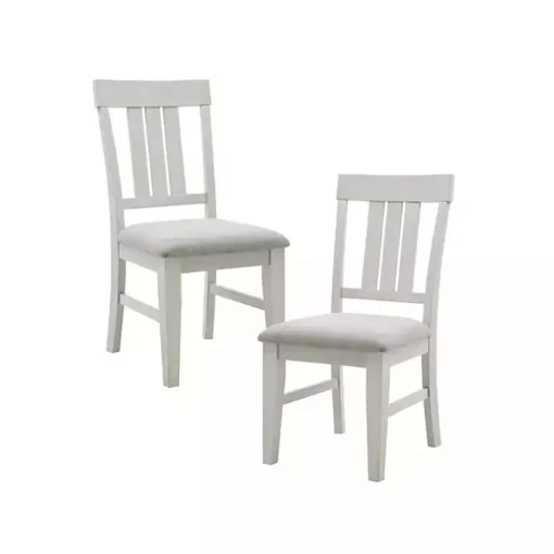 Sofia White High Back Dining Chairs, Set of 2