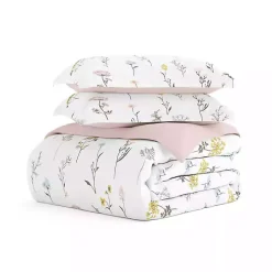 Soft Floral Reversible 3-pc. King Duvet Cover Set