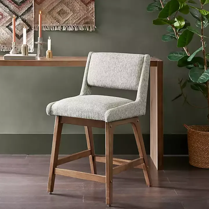 Speckled Gray Boomerang Modern Counter Stool