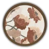 Spice Tone Florals Brown Framed Art Print