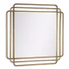 Square Shayan Bronze Metal Wall Mirror