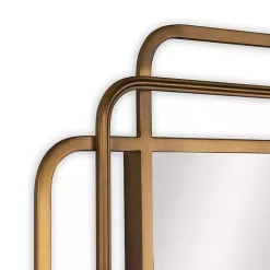 Square Shayan Bronze Metal Wall Mirror