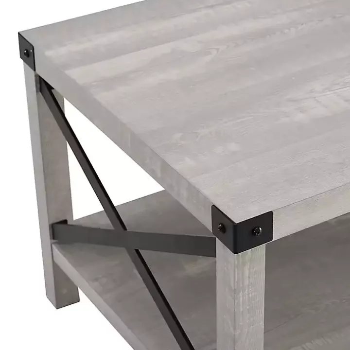 Stone Gray Modern Farmhouse Coffee Table