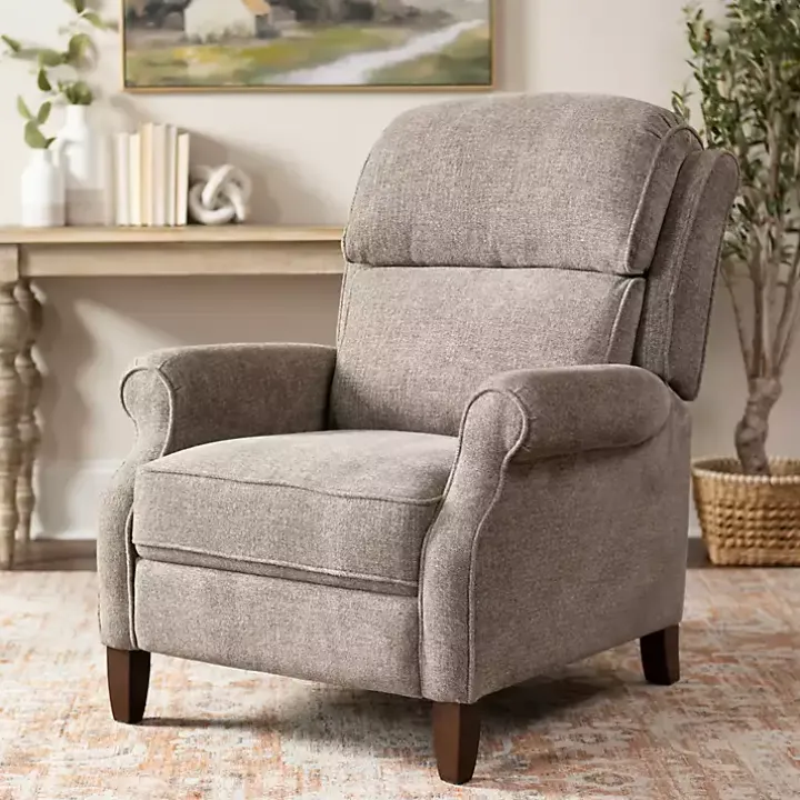Stone Handwoven Upholstered Recliner