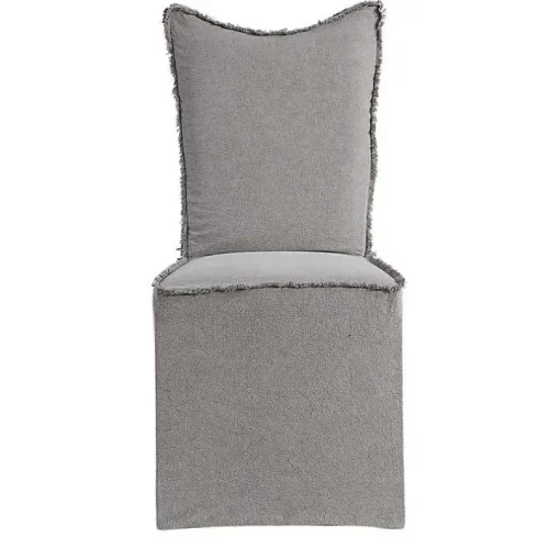 Stonewash Fringe Slipcover Dining Chairs, Set of 2