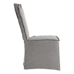 Stonewash Fringe Slipcover Dining Chairs, Set of 2