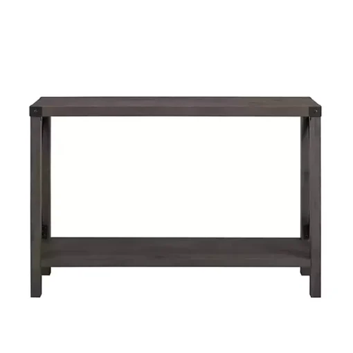 Stormy Gray X Side Frame Console Table