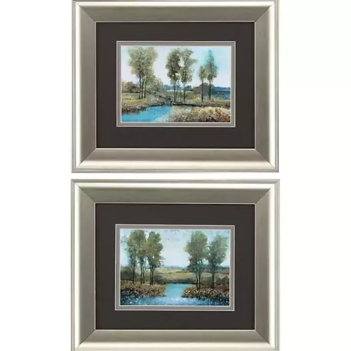 Stream Side Framed Art Prints, Set of 2