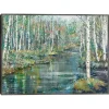 Streaming Framed Canvas Art Print