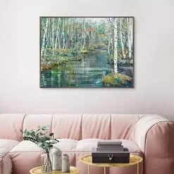 Streaming Framed Canvas Art Print