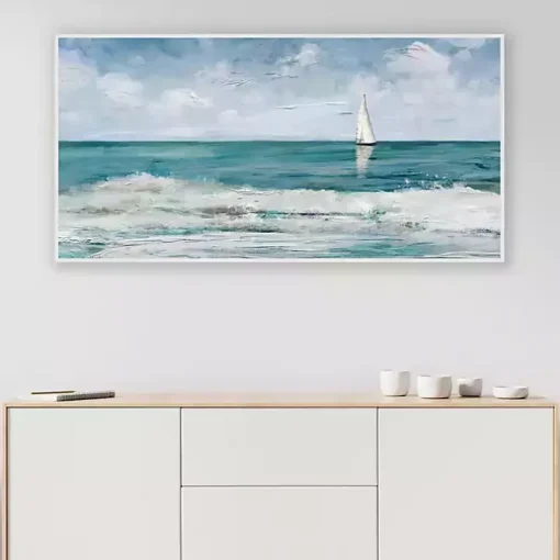 Summer Cay Panel Framed Canvas Art Print