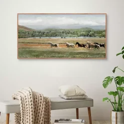 Summer Herd Framed Canvas Art Print