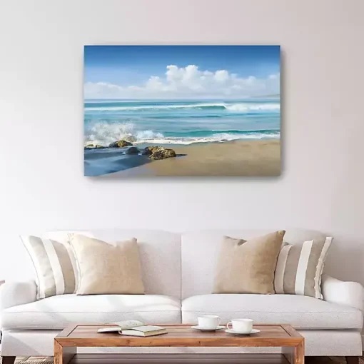 Sweeping Blue Canvas Art Print, 48x32 in.