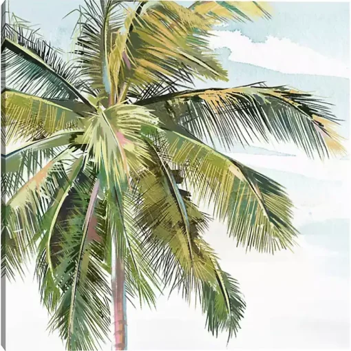 Tall Palm Canvas Art Print, 35x35 in.