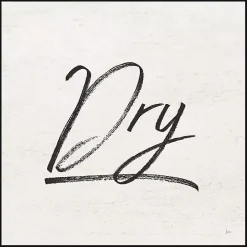 Tan and Black Dry Laundry Framed Wall Plaque