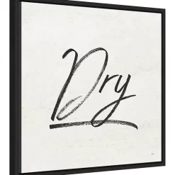 Tan and Black Dry Laundry Framed Wall Plaque