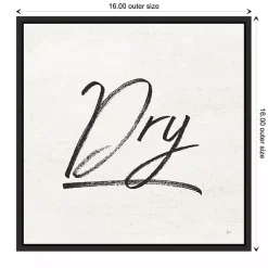 Tan and Black Dry Laundry Framed Wall Plaque