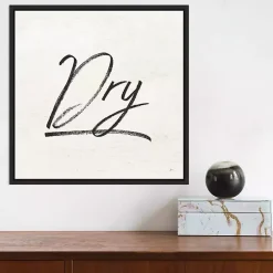 Tan and Black Dry Laundry Framed Wall Plaque