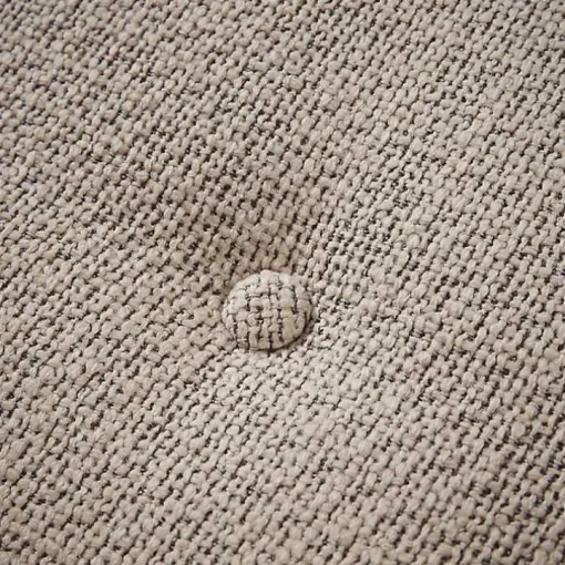 Tan Button Tufted Wood Bench