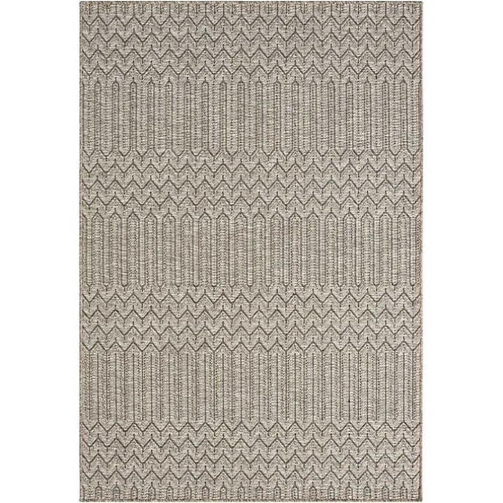 Tan Chevron Indoor/Outdoor Area Rug, 7x9