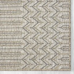 Tan Chevron Indoor/Outdoor Area Rug, 7x9