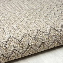 Tan Chevron Indoor/Outdoor Area Rug, 7x9